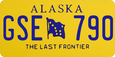 AK license plate GSE790
