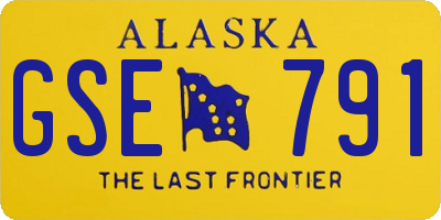 AK license plate GSE791