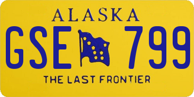 AK license plate GSE799