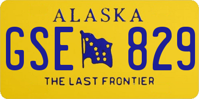 AK license plate GSE829