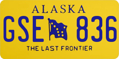 AK license plate GSE836