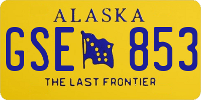 AK license plate GSE853