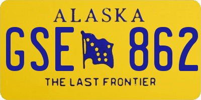 AK license plate GSE862