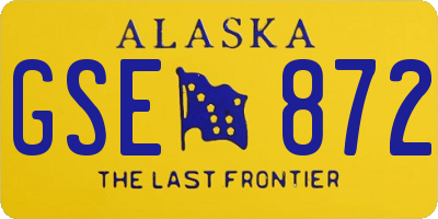 AK license plate GSE872