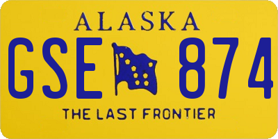 AK license plate GSE874