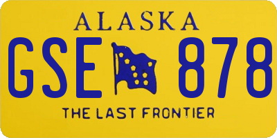 AK license plate GSE878