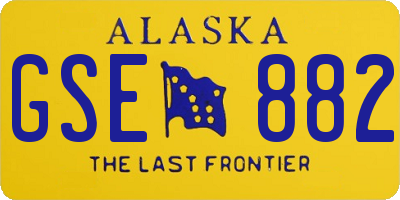 AK license plate GSE882