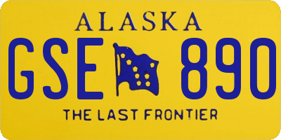 AK license plate GSE890