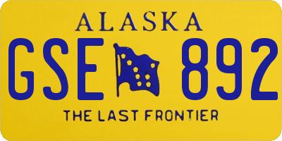 AK license plate GSE892