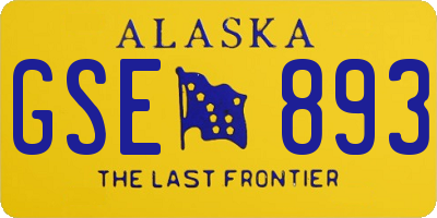 AK license plate GSE893