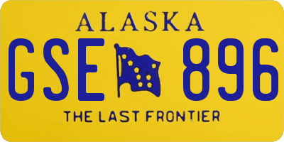 AK license plate GSE896