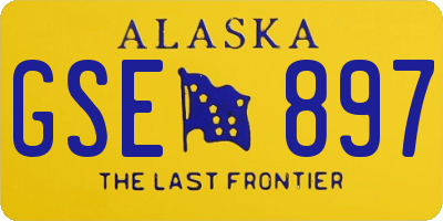 AK license plate GSE897