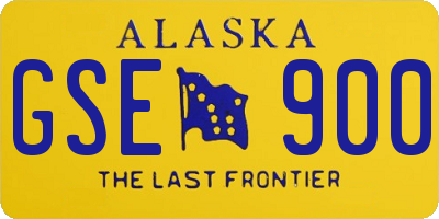 AK license plate GSE900