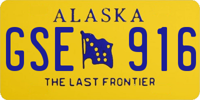 AK license plate GSE916