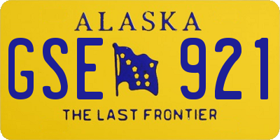 AK license plate GSE921