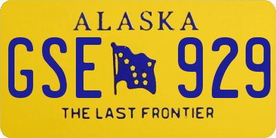 AK license plate GSE929