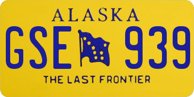 AK license plate GSE939