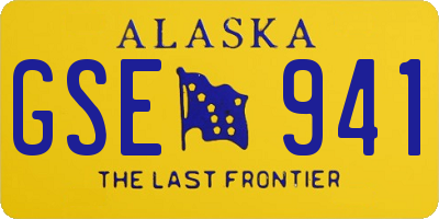 AK license plate GSE941