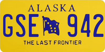 AK license plate GSE942