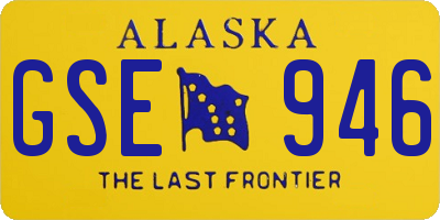 AK license plate GSE946