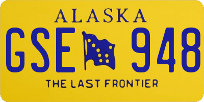 AK license plate GSE948