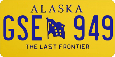 AK license plate GSE949