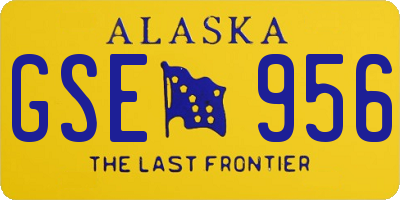 AK license plate GSE956