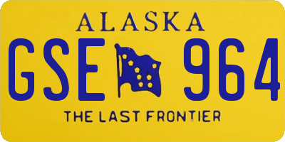 AK license plate GSE964