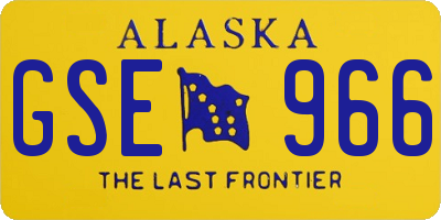 AK license plate GSE966