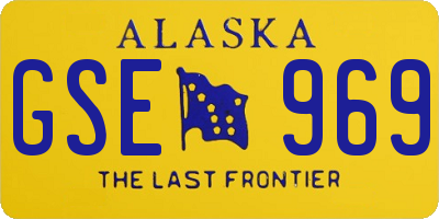 AK license plate GSE969