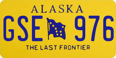 AK license plate GSE976