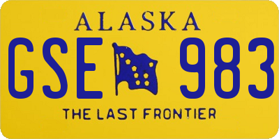 AK license plate GSE983