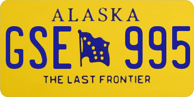 AK license plate GSE995