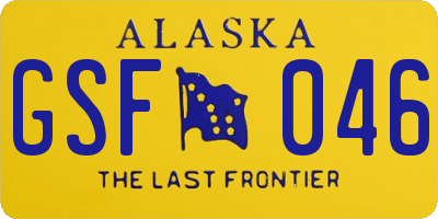 AK license plate GSF046