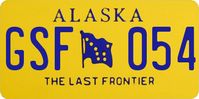 AK license plate GSF054