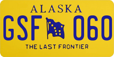 AK license plate GSF060