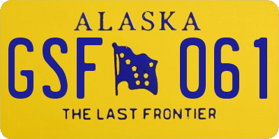 AK license plate GSF061