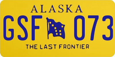 AK license plate GSF073