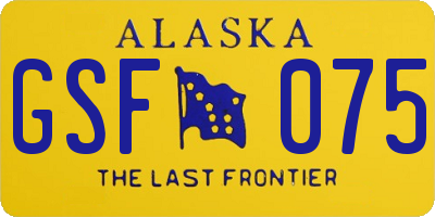 AK license plate GSF075