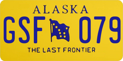 AK license plate GSF079