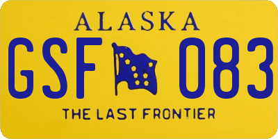 AK license plate GSF083