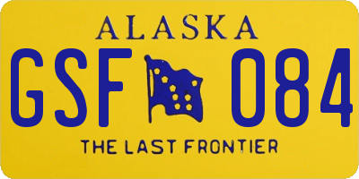 AK license plate GSF084