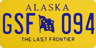 AK license plate GSF094