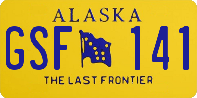 AK license plate GSF141