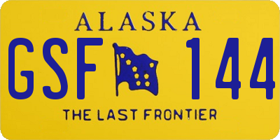 AK license plate GSF144