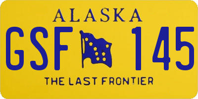 AK license plate GSF145