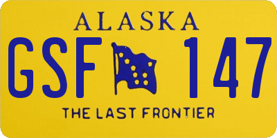 AK license plate GSF147