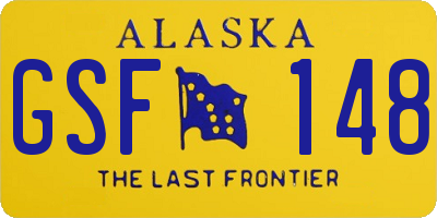 AK license plate GSF148