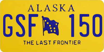 AK license plate GSF150