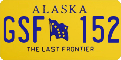 AK license plate GSF152
